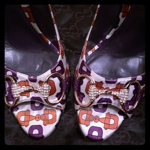 COPY - GUCCI
Purple/Orange Satin Crystal Horsebit…